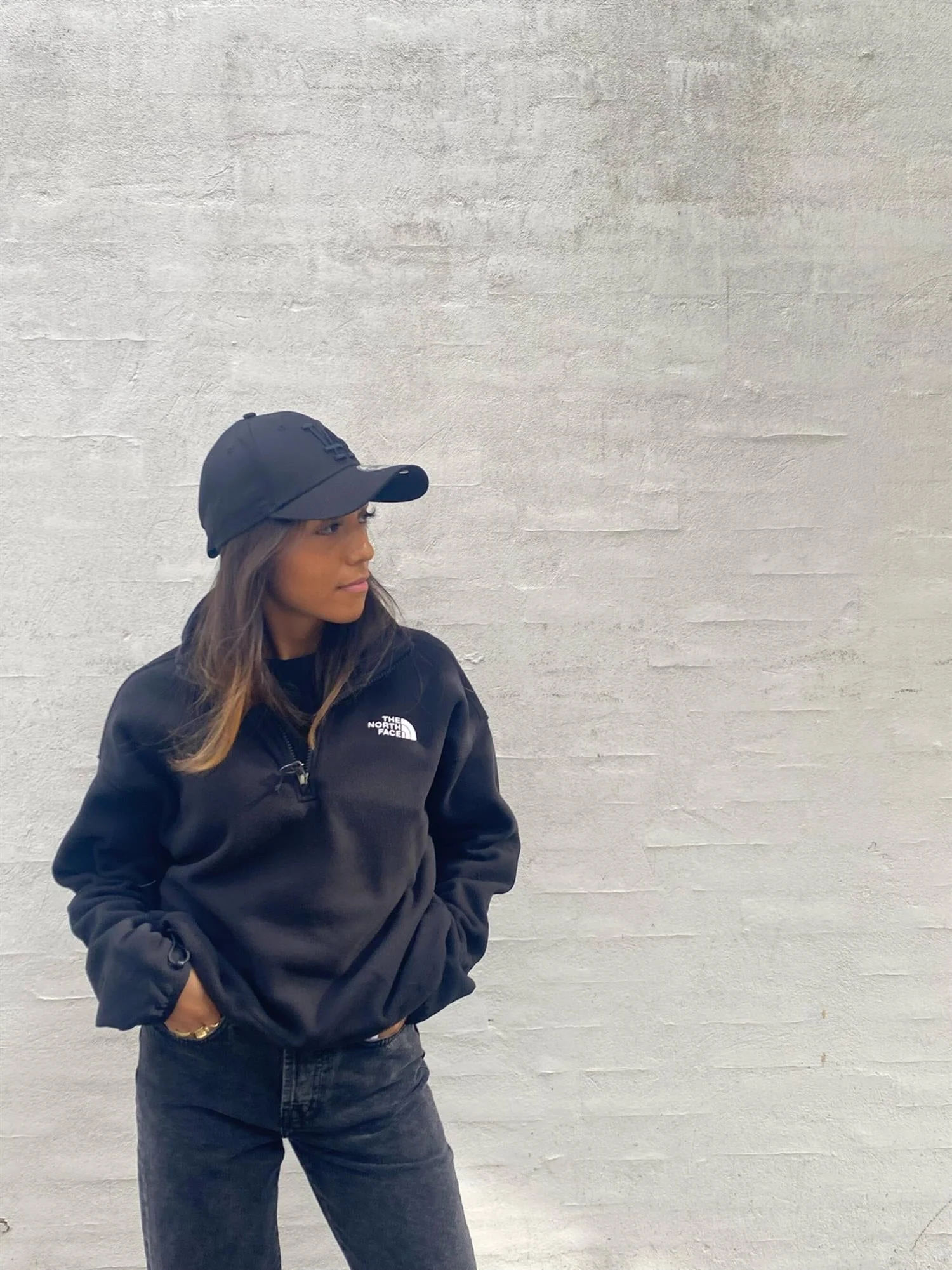 W TKA KATAKA 1/4 ZIP FLEECE - Tnf Black