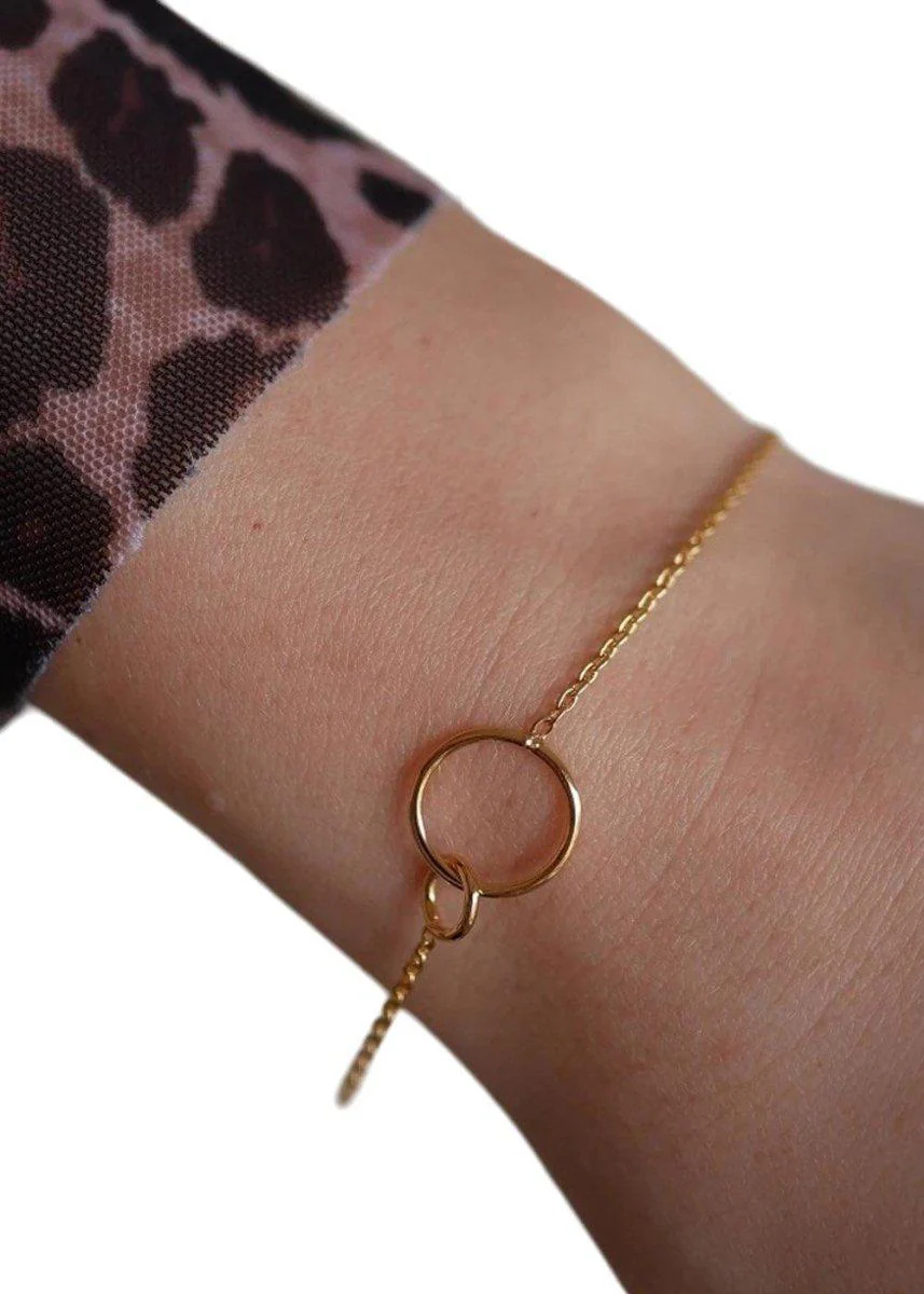 Bracelet, Double Circle - 925S/Gp - Image 2