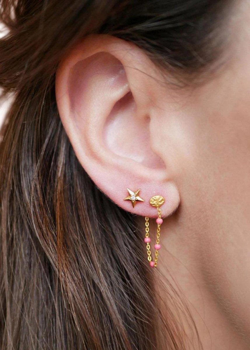 Earring, Lola - Coral - Image 2