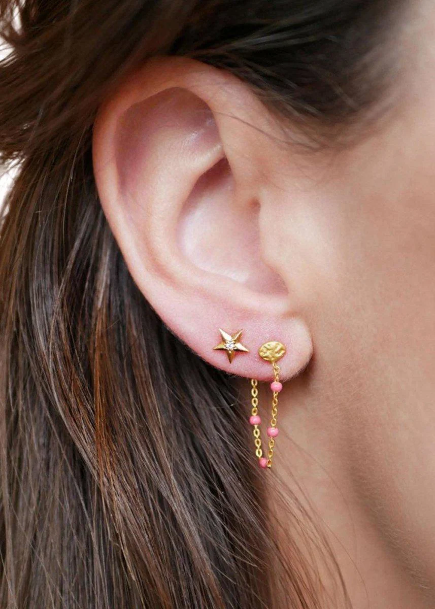 Earring, Lola - Light Pink - Image 2