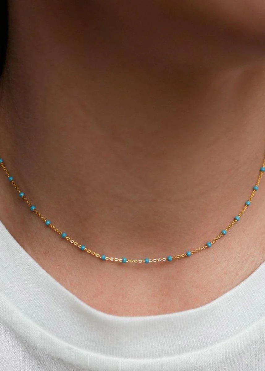 Necklace, Lola - Blue - Image 2