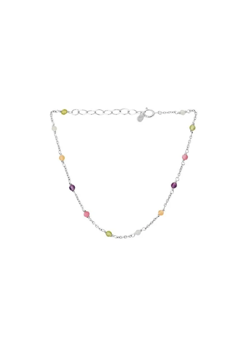 Rainbow Bracelet Adj. 16-19 cm - Silver