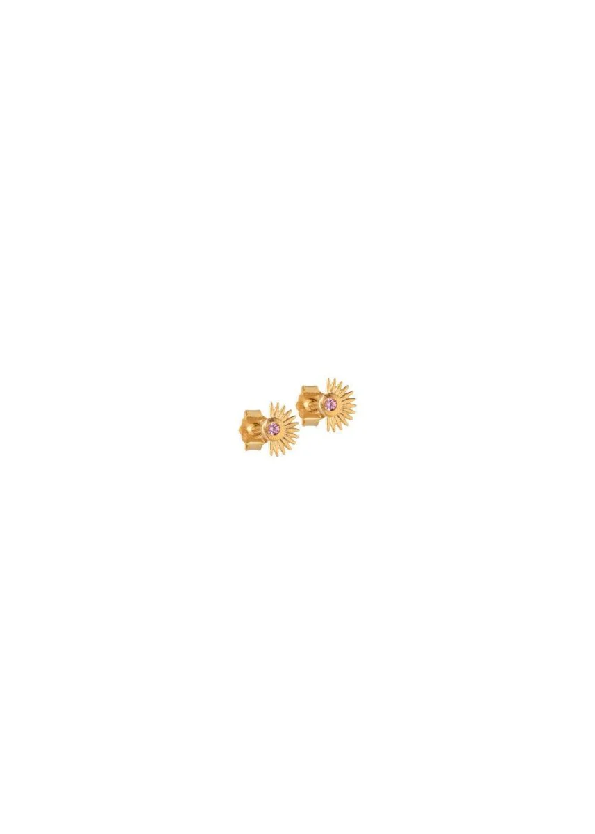 Stud, Petite Soleil - Light Pink Cz