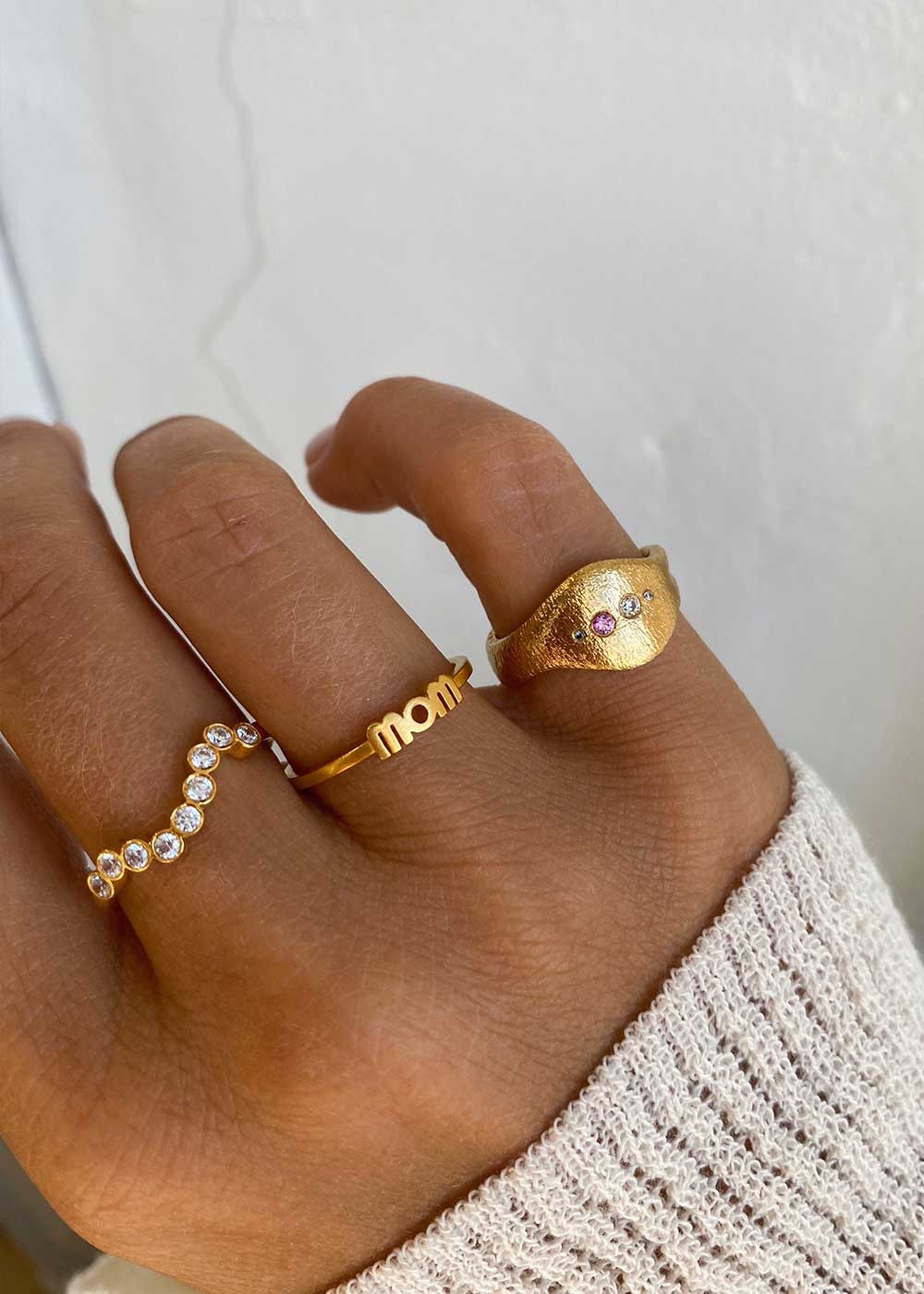 Wow Mom Ring Gold-52 - Goldplated - Image 2