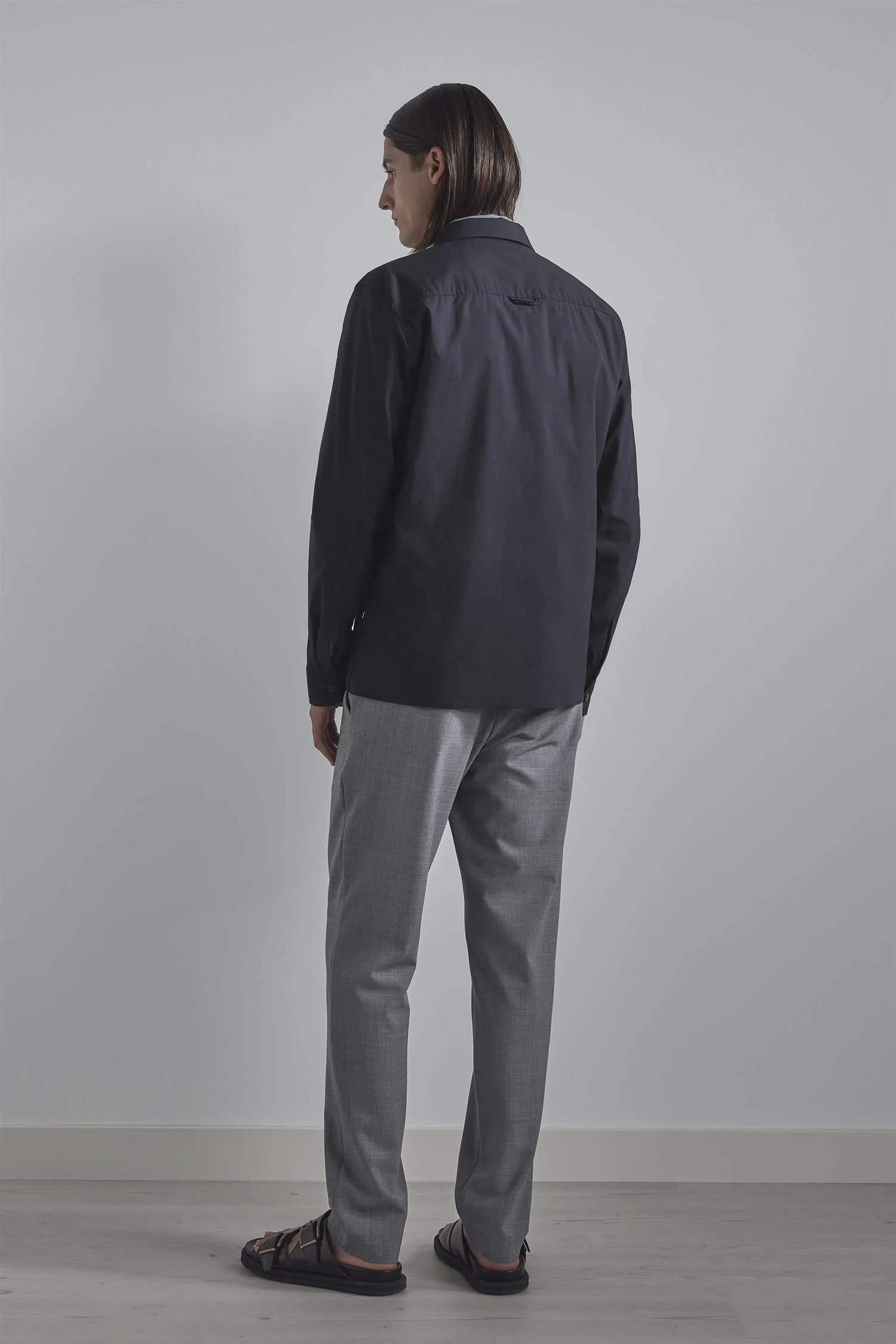 Zip Shirt 1680 - Navy Blue - Image 4