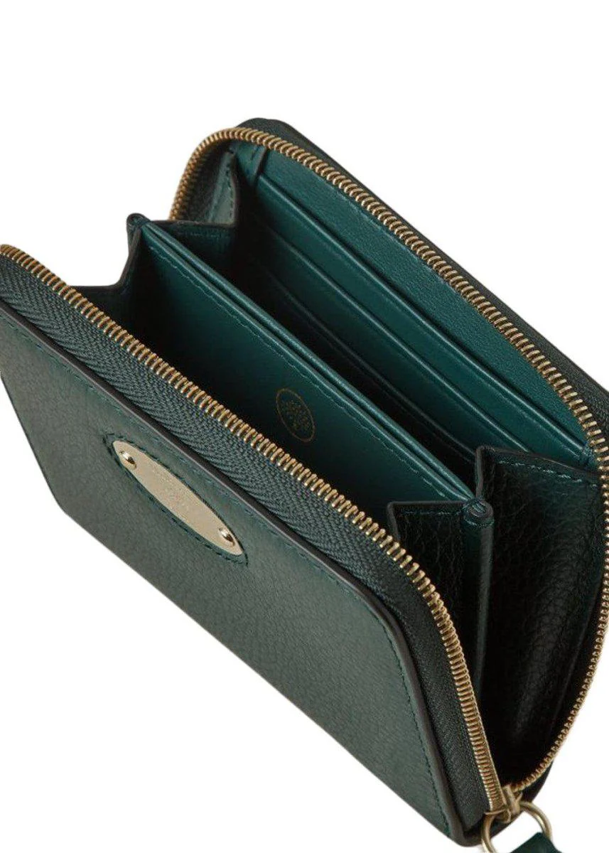 Mulberry Plaque Sml Zip SCG - Mulberry Green - Image 3