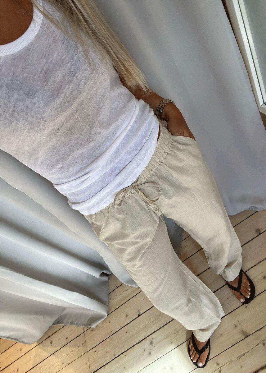 Sonar Linen Pants - Sand - Image 2