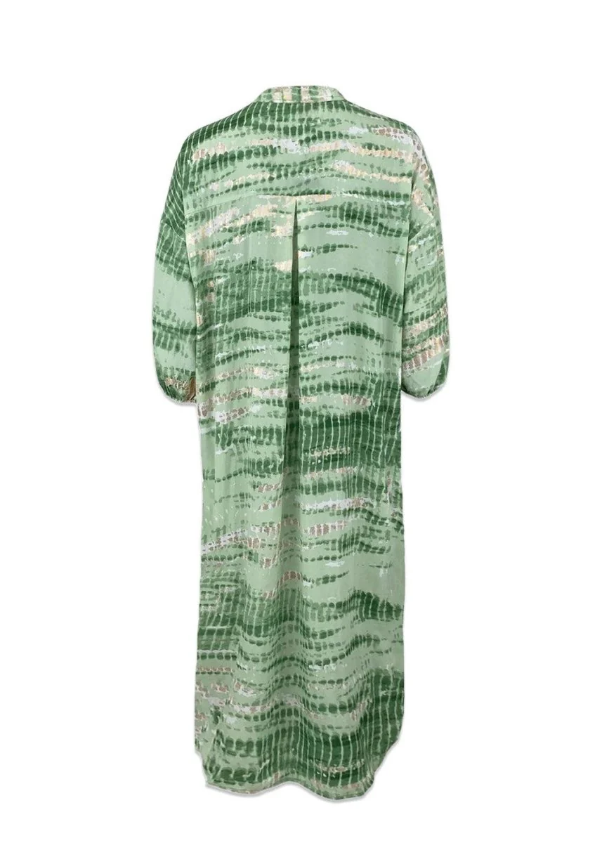 BCLUNA DAKOTA kaftan dress - Emerald Gold Tie - Image 2