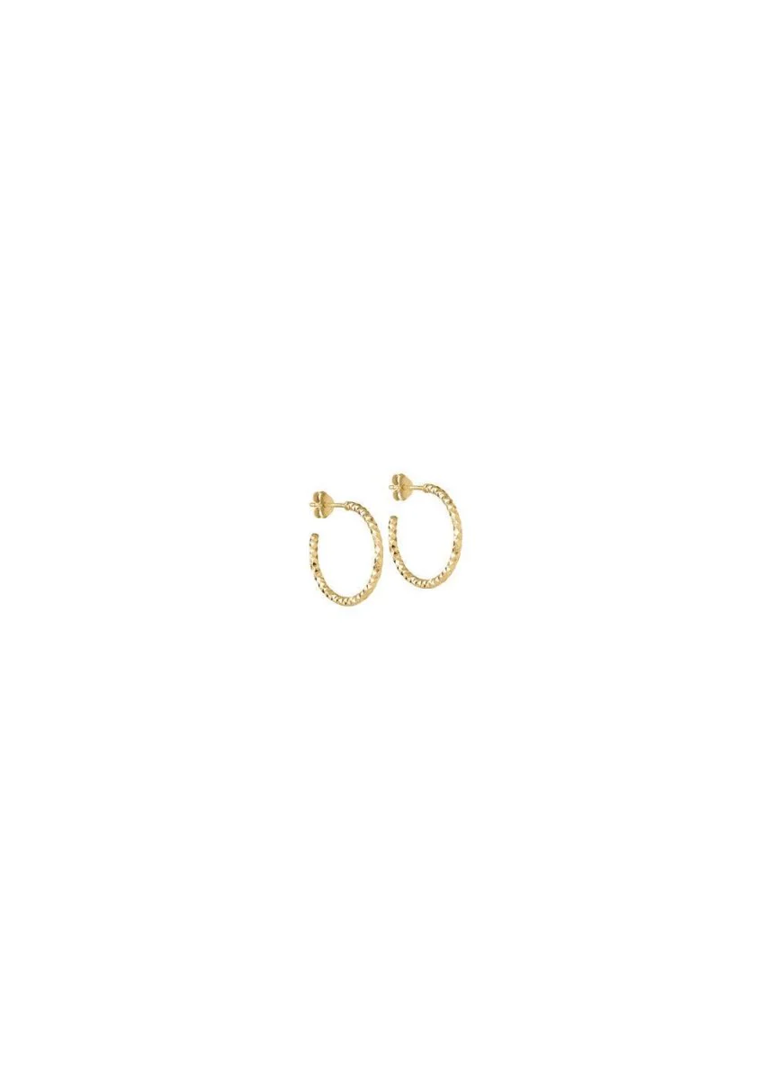 Hoops, Diamond Cut Small - 925S/Gp