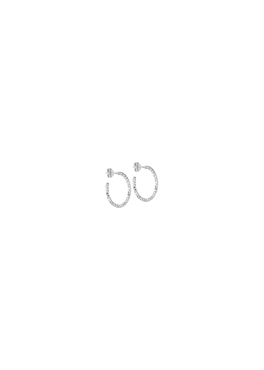 Hoops, Diamond Cut Small - 925S