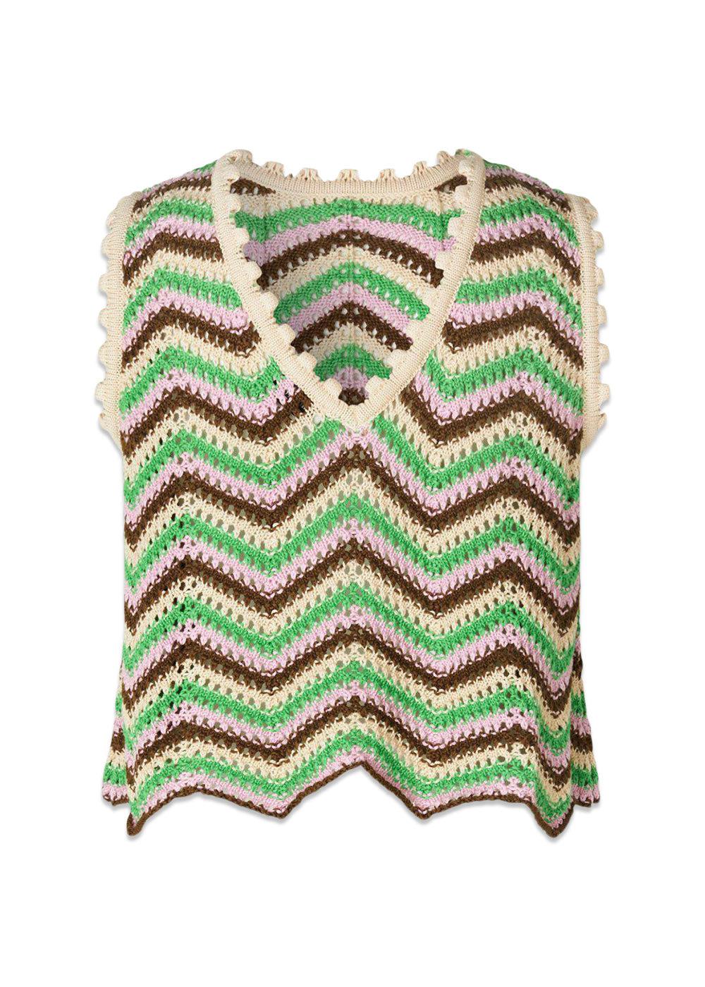 CaryMD top - Green Sorbet Stripe - Image 4