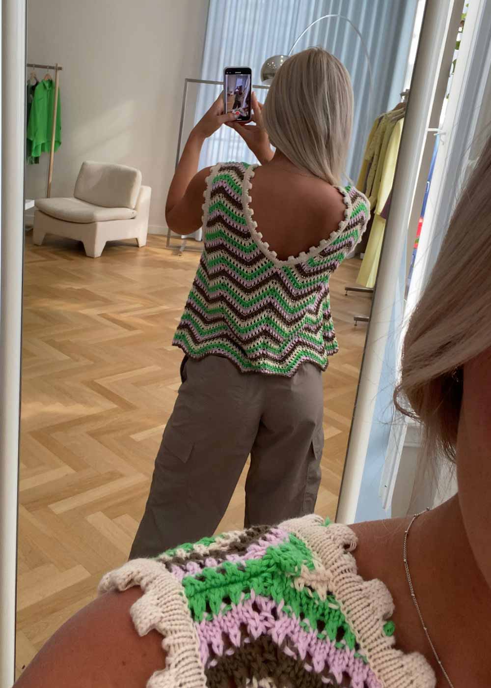 CaryMD top - Green Sorbet Stripe - Image 5