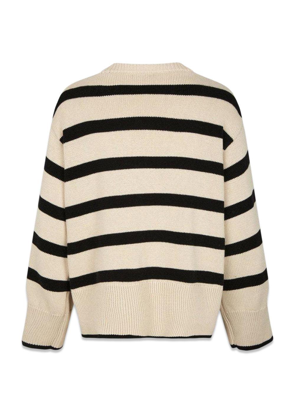CorbinMD stripe o-neck - Black Summer Sand Stripe - Image 3