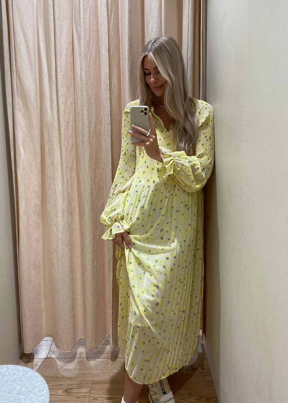CruzMD print dress - Aqua Yellow Flower - Image 2