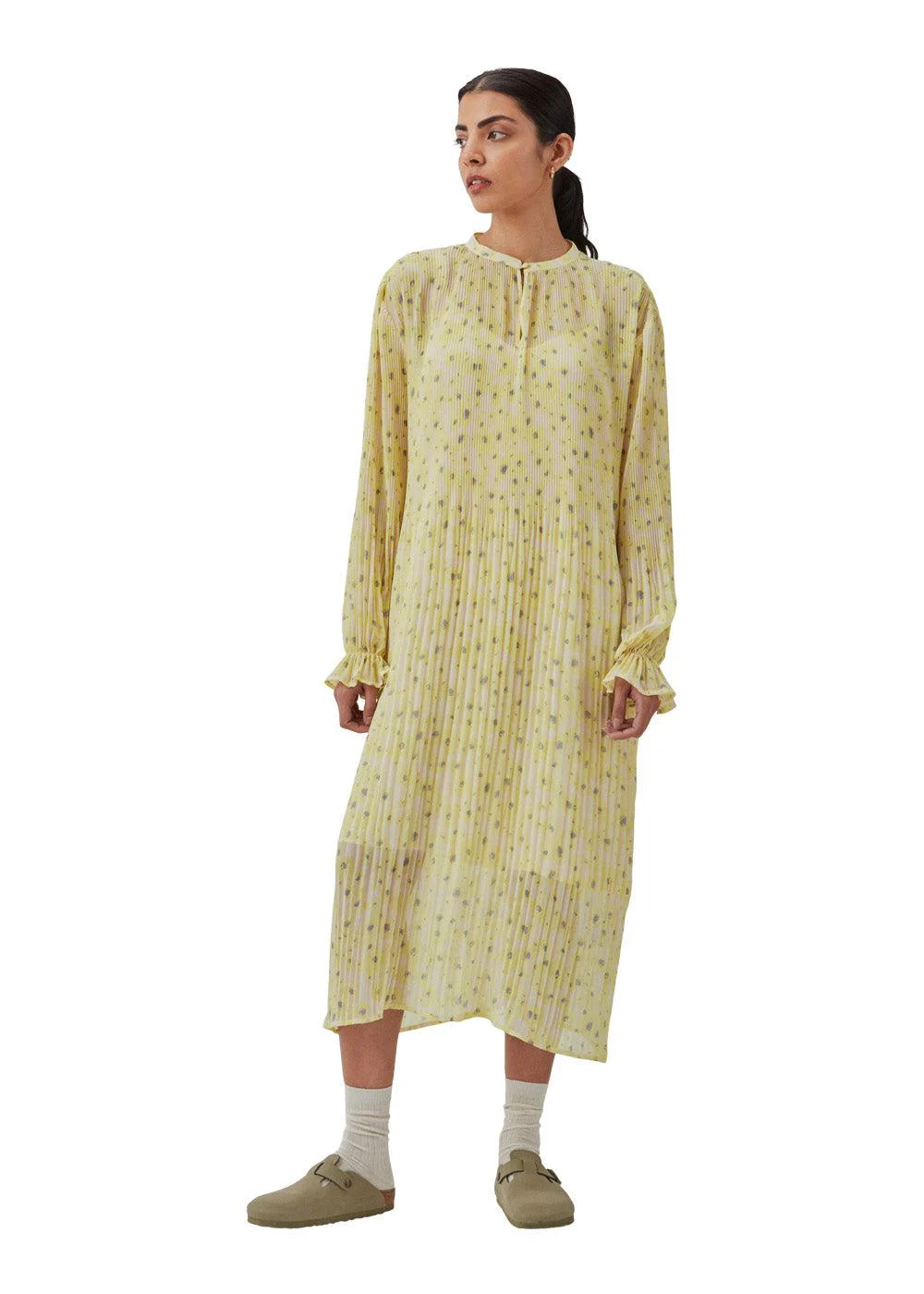 CruzMD print dress - Aqua Yellow Flower - Image 4