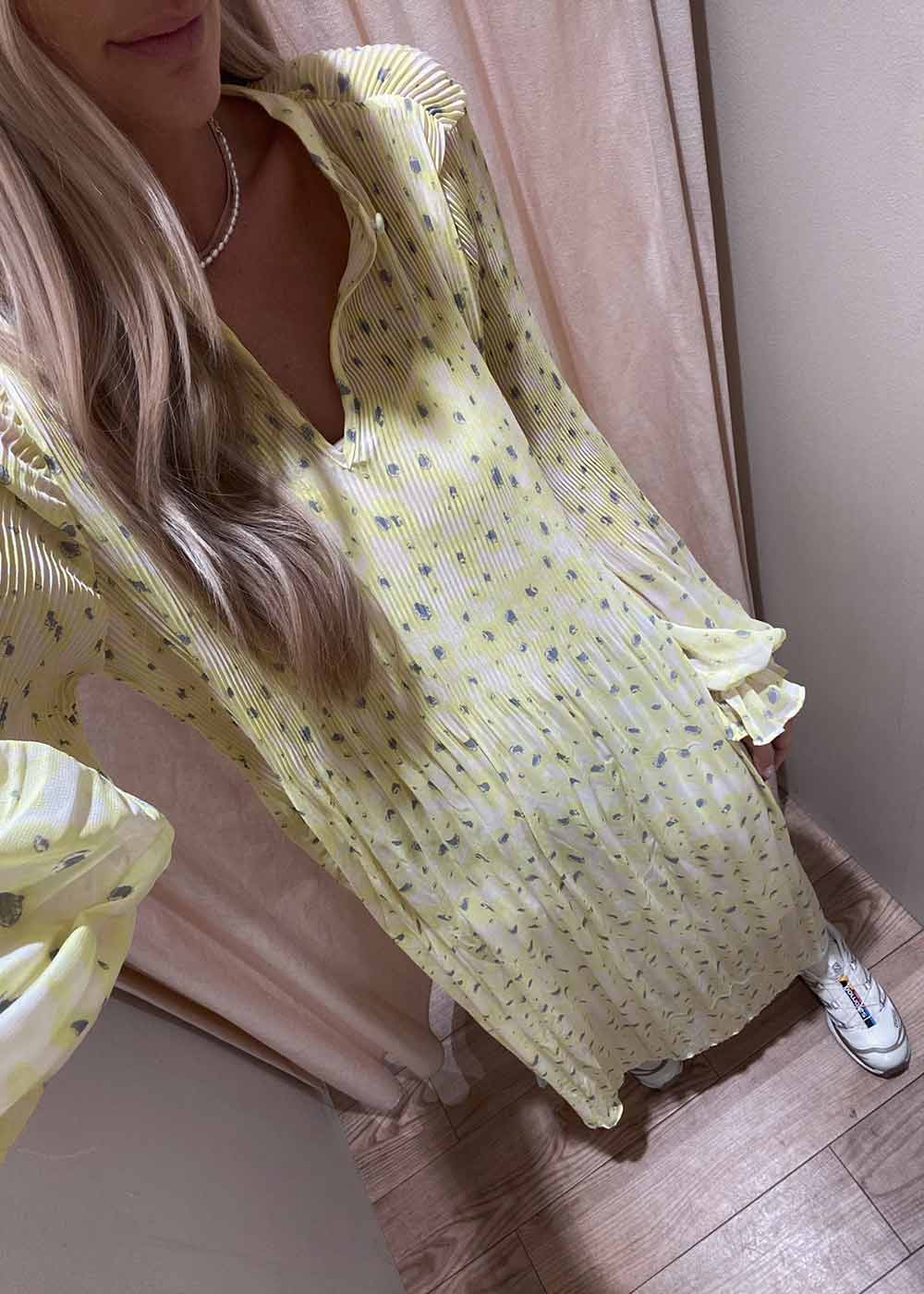 CruzMD print dress - Aqua Yellow Flower - Image 5