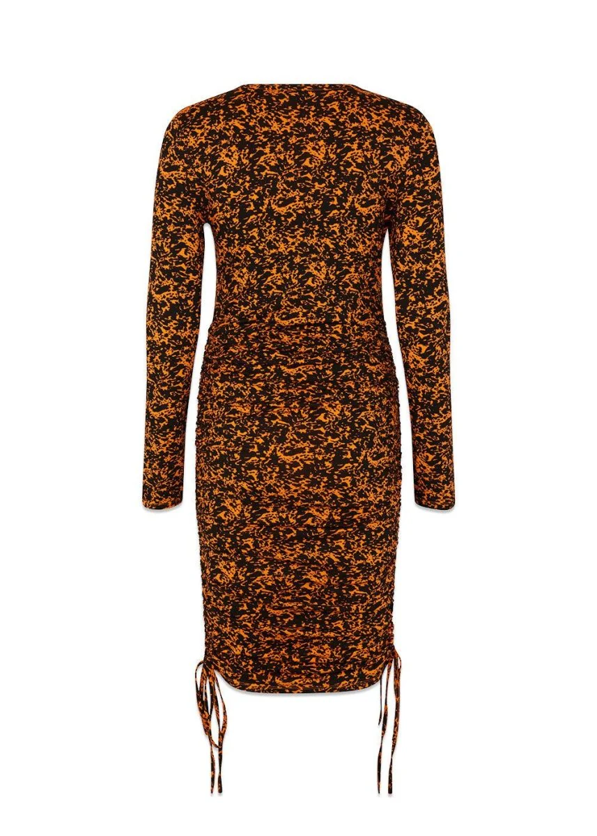 CurtisMD print dress - Vibrant Orange Splash - Image 2
