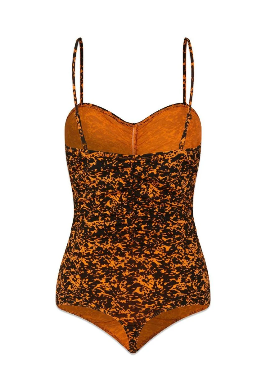 CurtisMD print bodystocking - Vibrant Orange Splash - Image 2