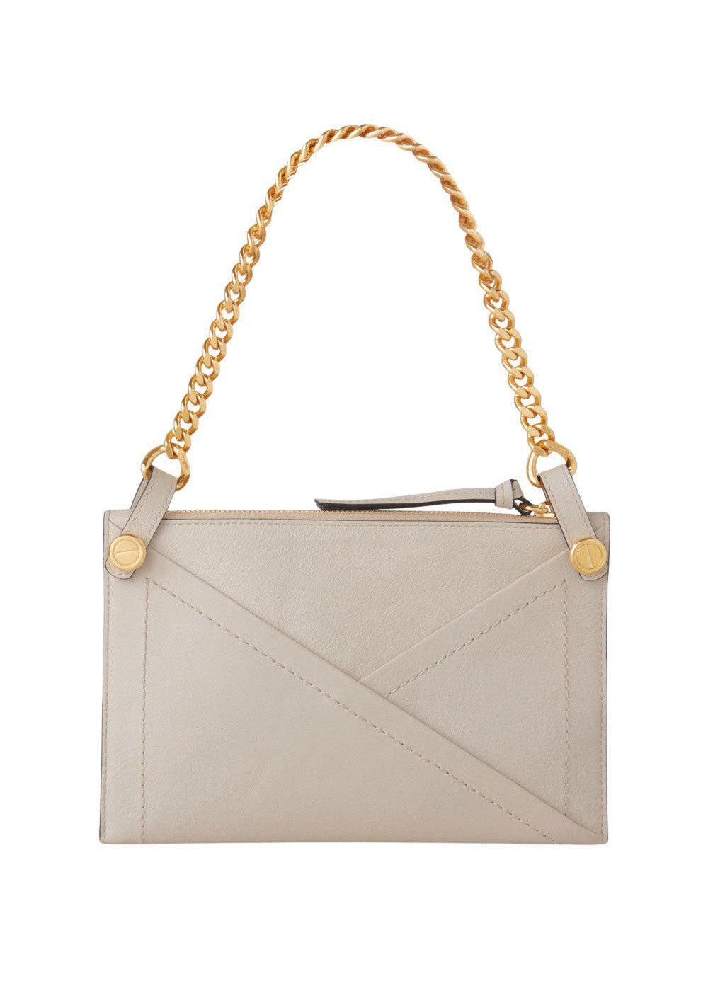 M Zipped Pouch Silky Calf - Chalk - Image 2