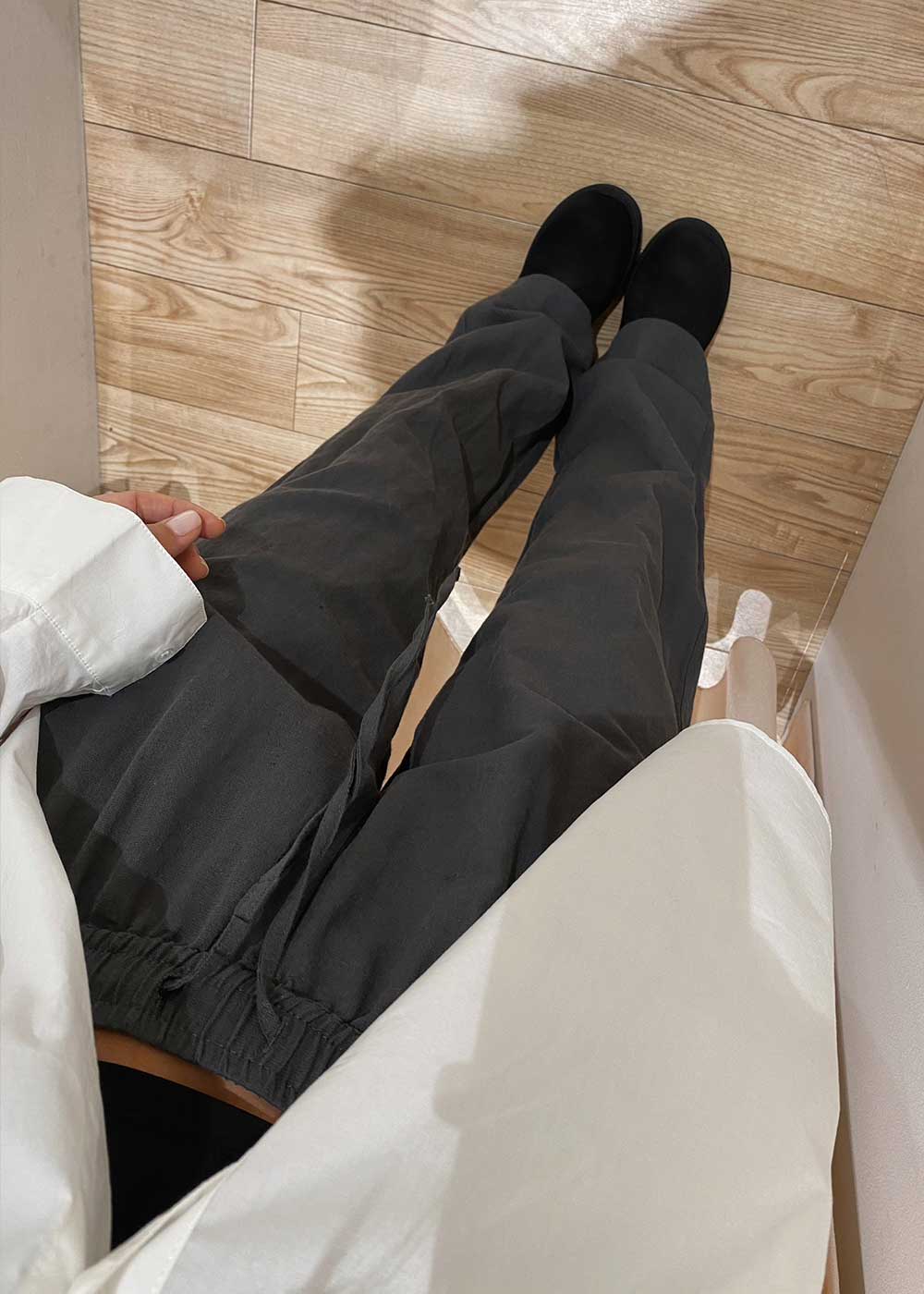 Sonar Linen Pants - Antracit - Image 5