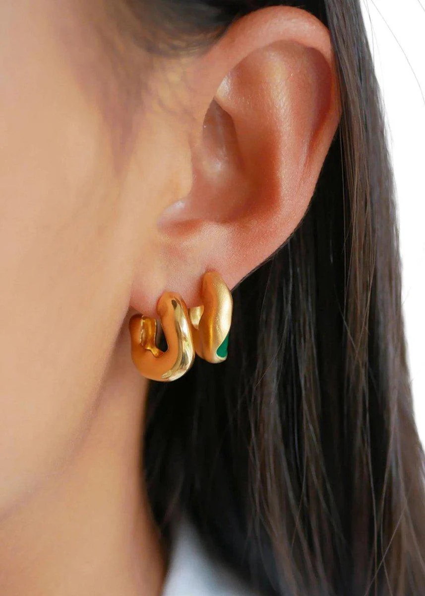 Hoops, Gianna - 18K Gold-Plated Sterling Silver - Image 2