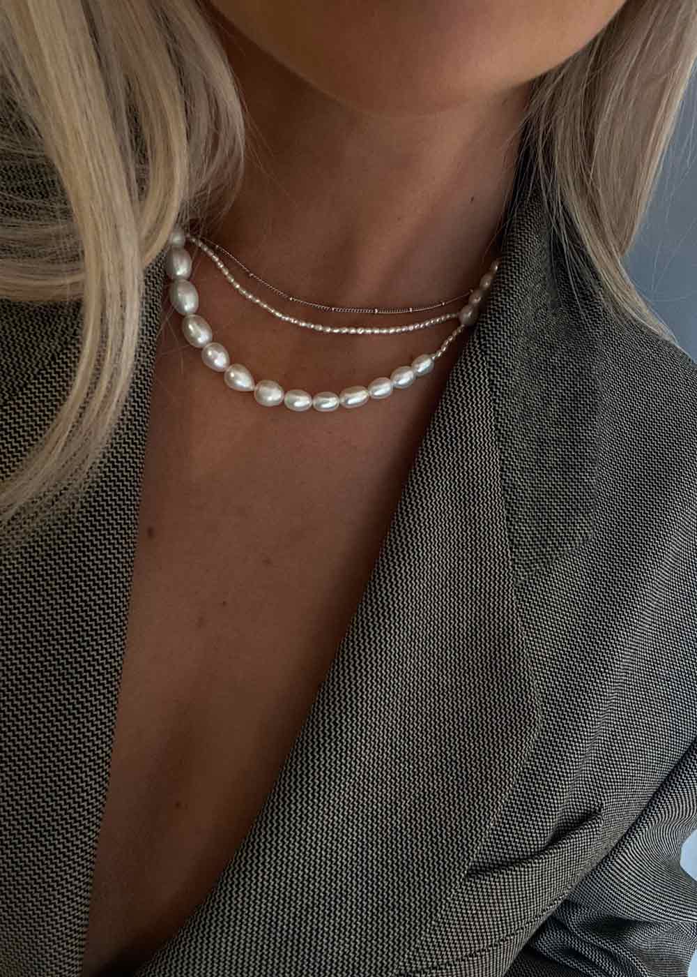 Tiny pearl necklace - Forgyldt - Image 2