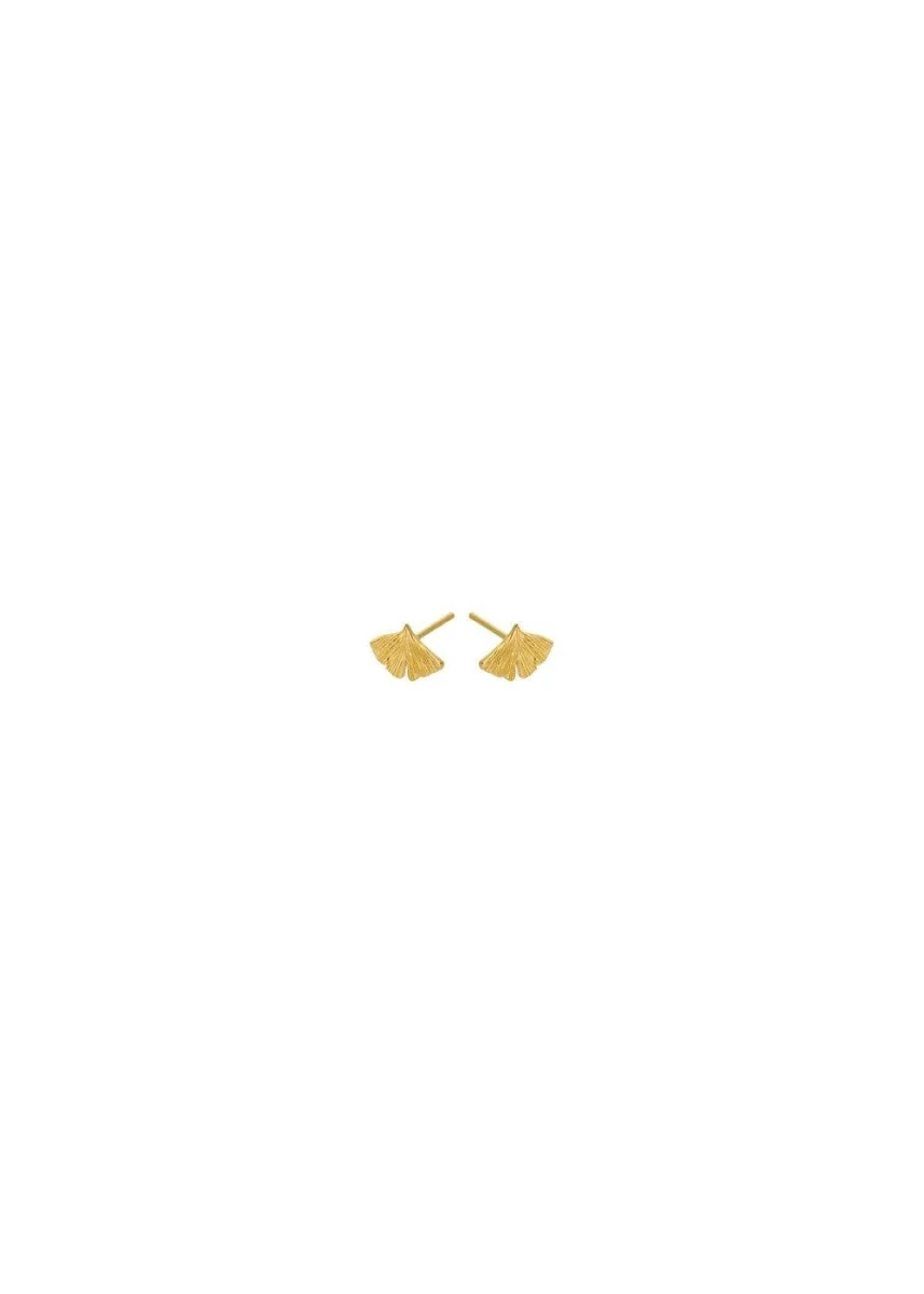 Biloba Earsticks size 8 mm - Goldplated