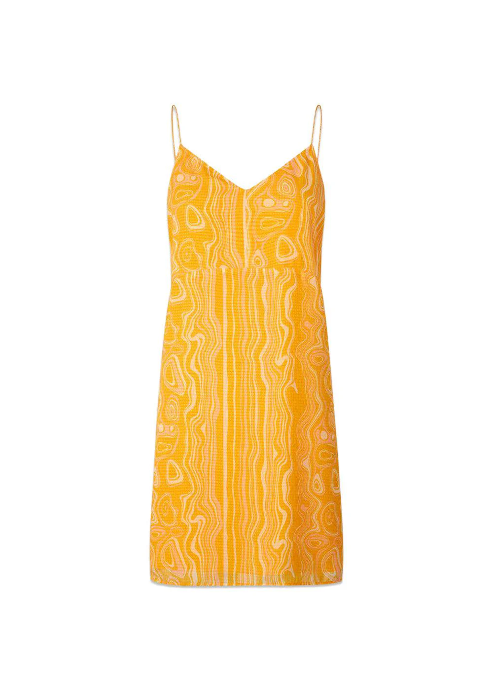 DonteMD print strap dress - Peachy Swirl