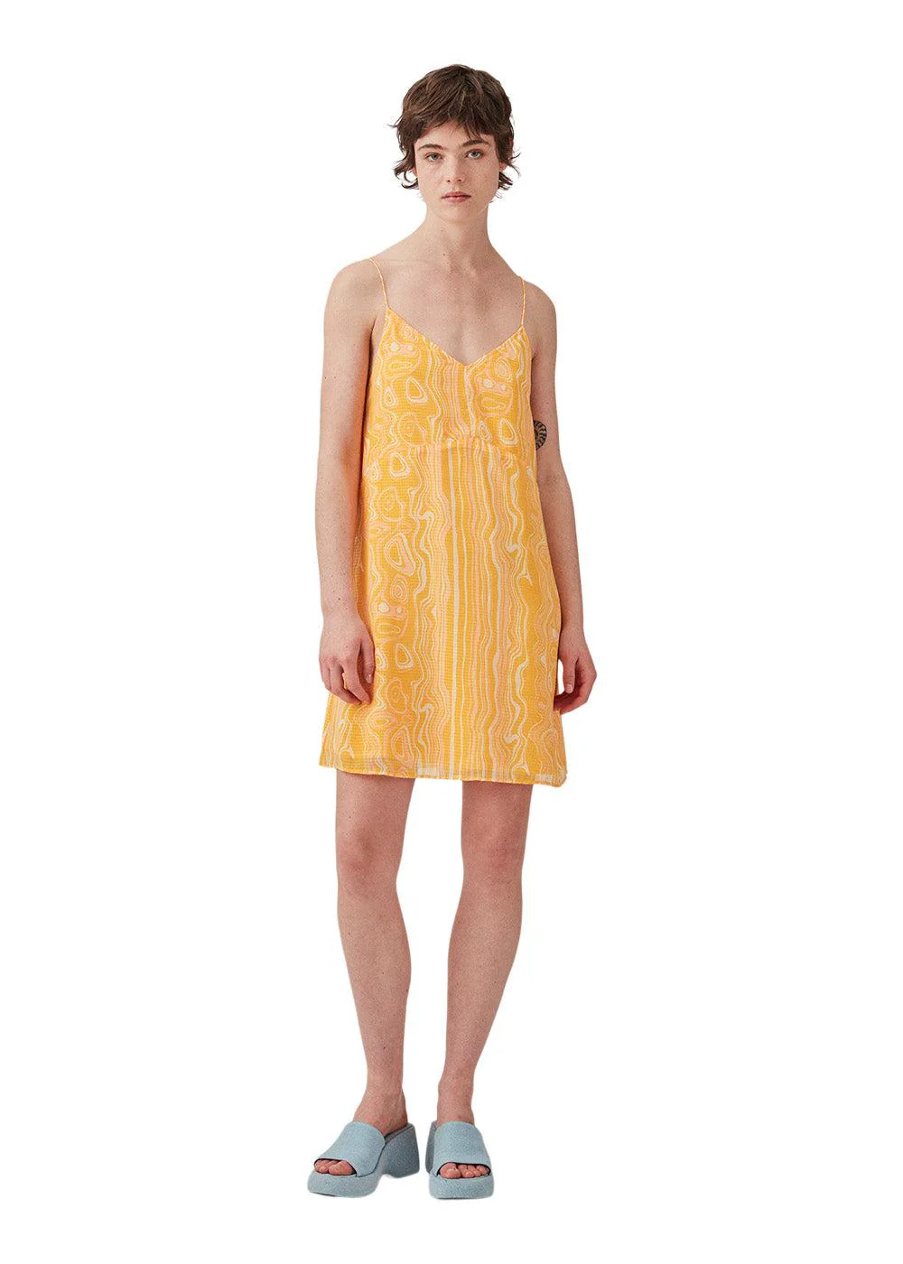 DonteMD print strap dress - Peachy Swirl - Image 3