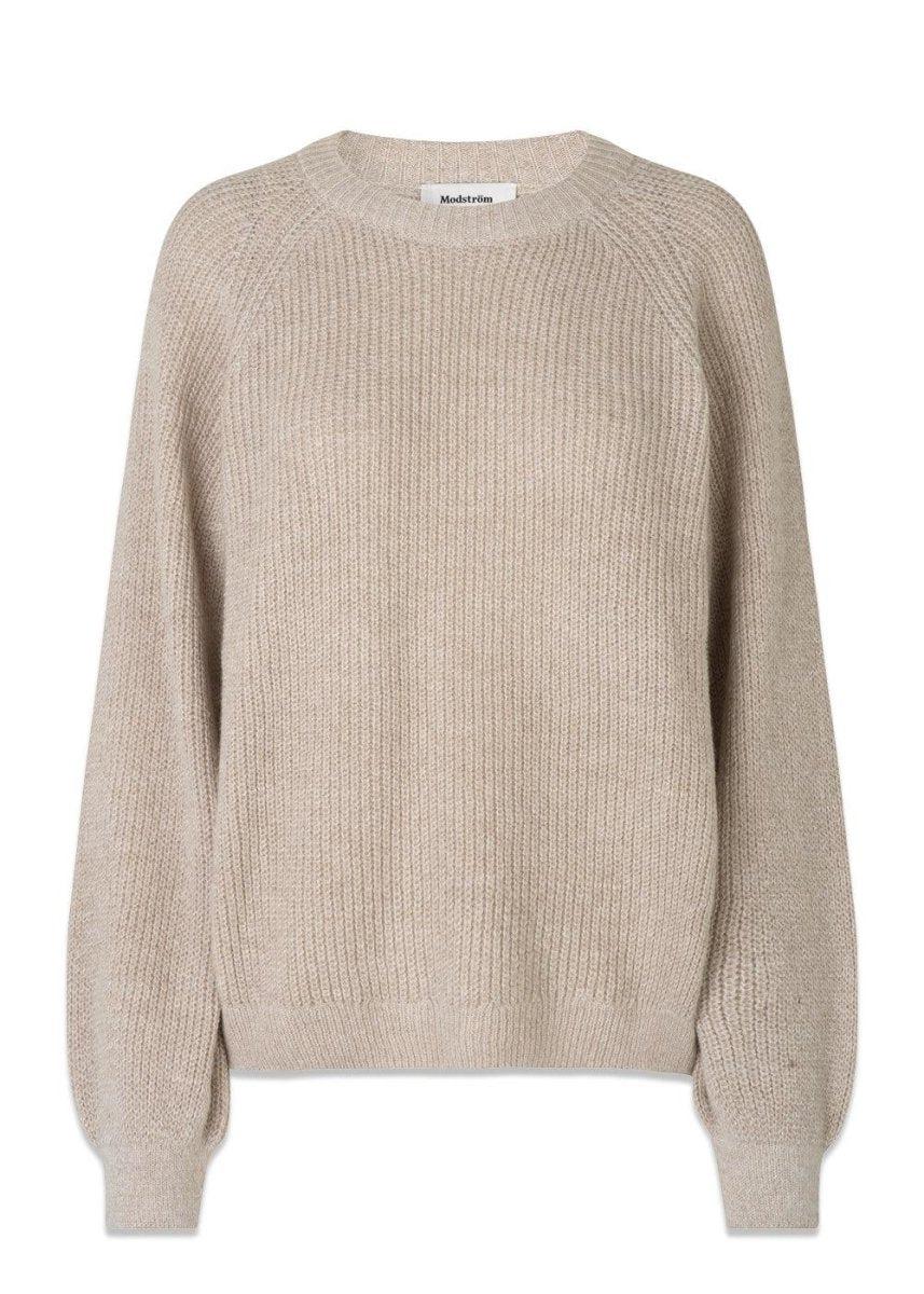 BorgMD o-neck - Beige Melange