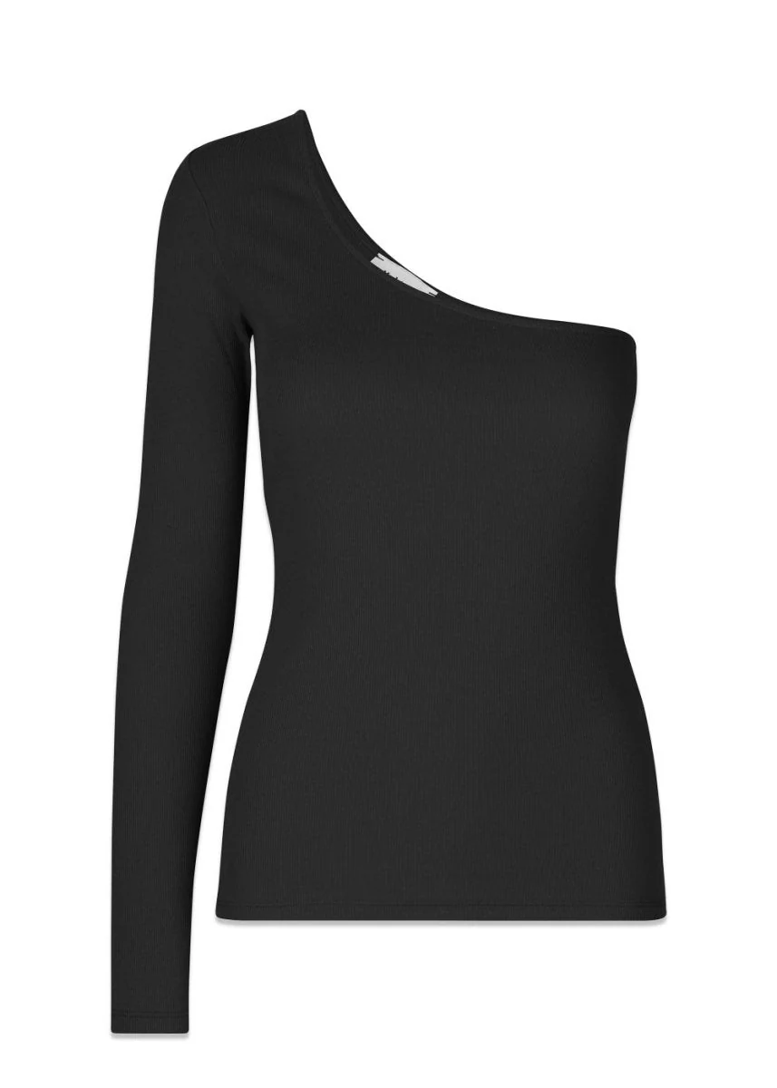 IgorMD one shoulder LS top - Black