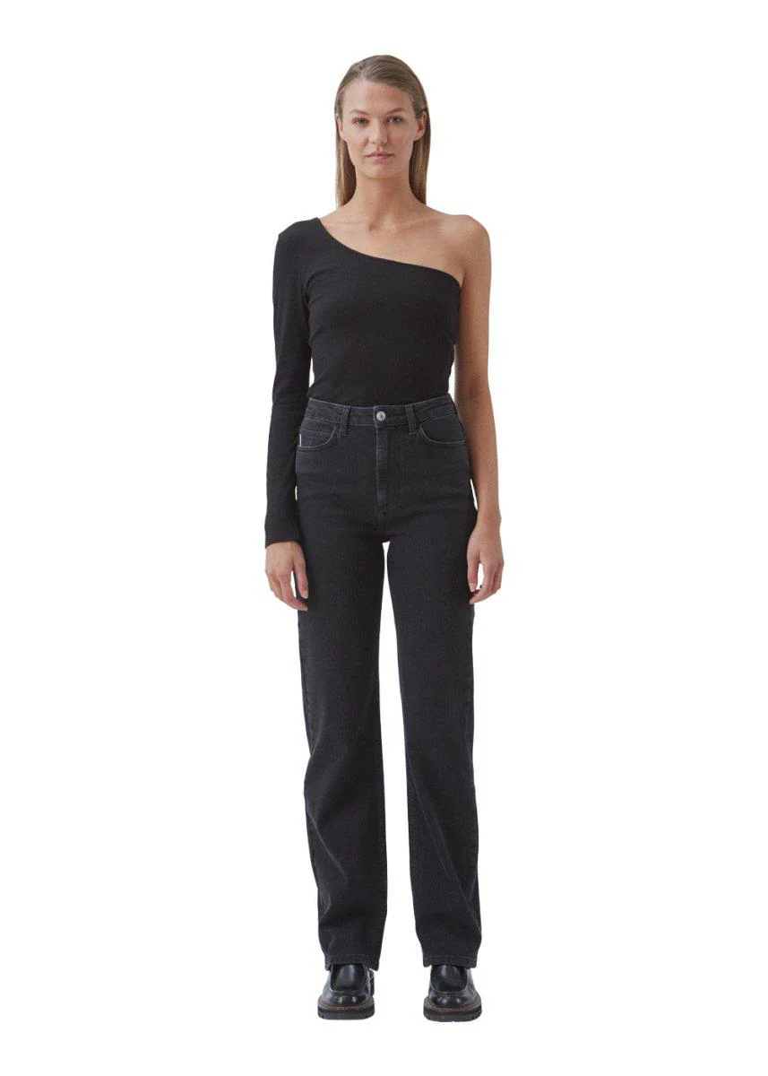 IgorMD one shoulder LS top - Black - Image 4