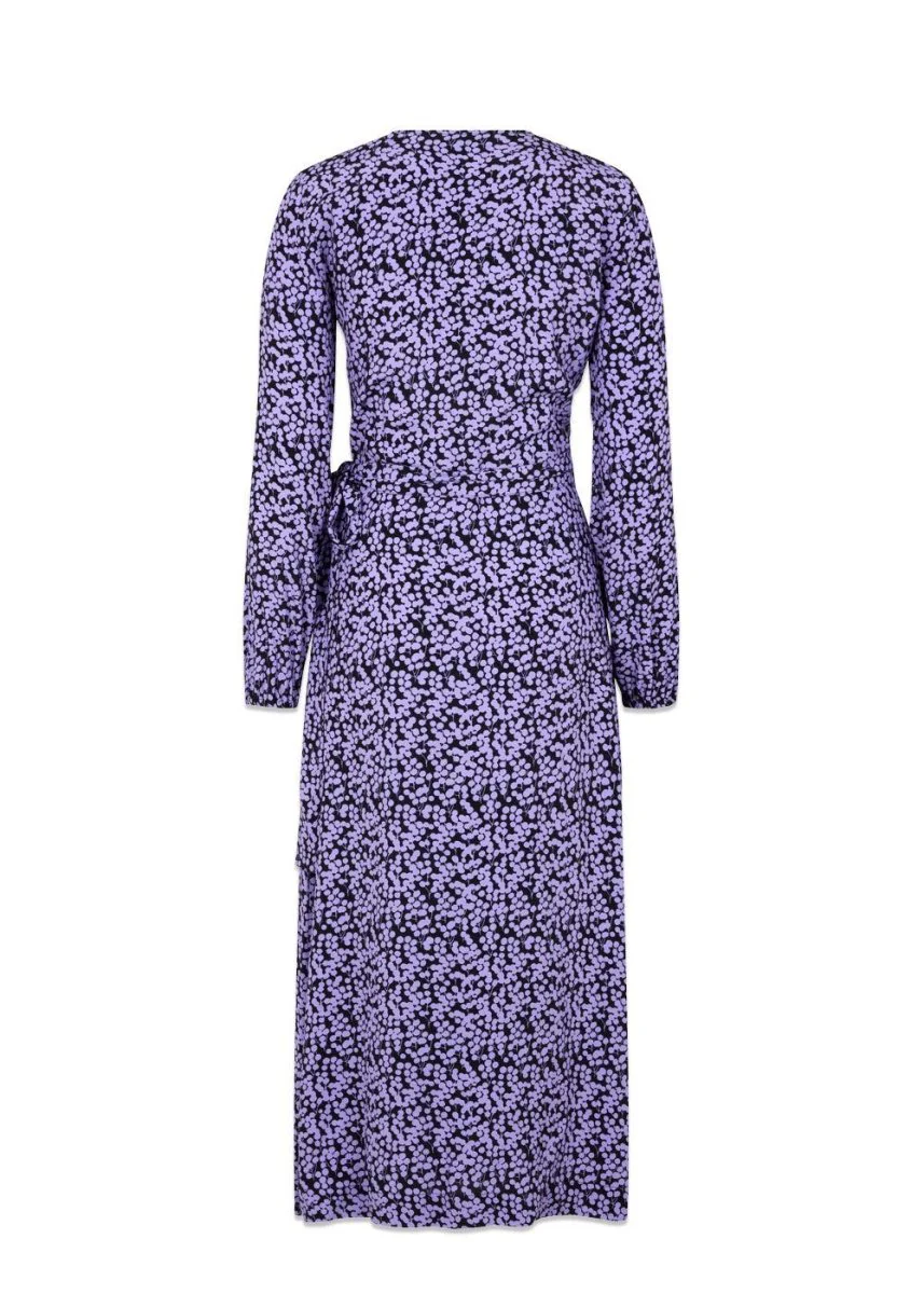 ChesliMD print wrap dress - Purple Flower Buds - Image 2