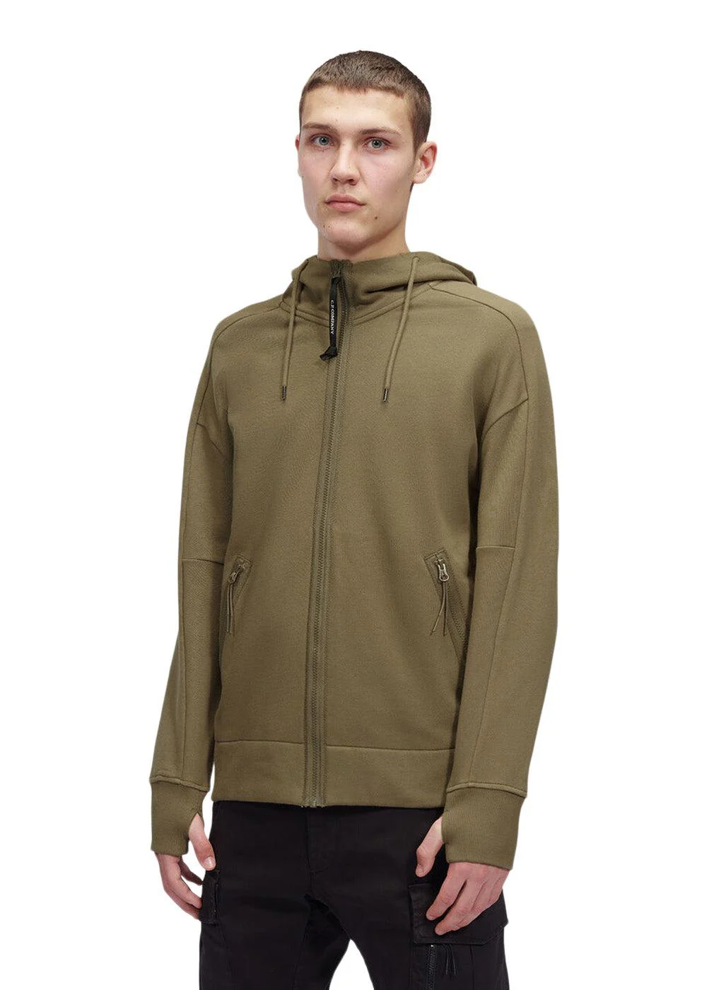 Sweatshirts-Hooded Open - Lead Grey - Image 2