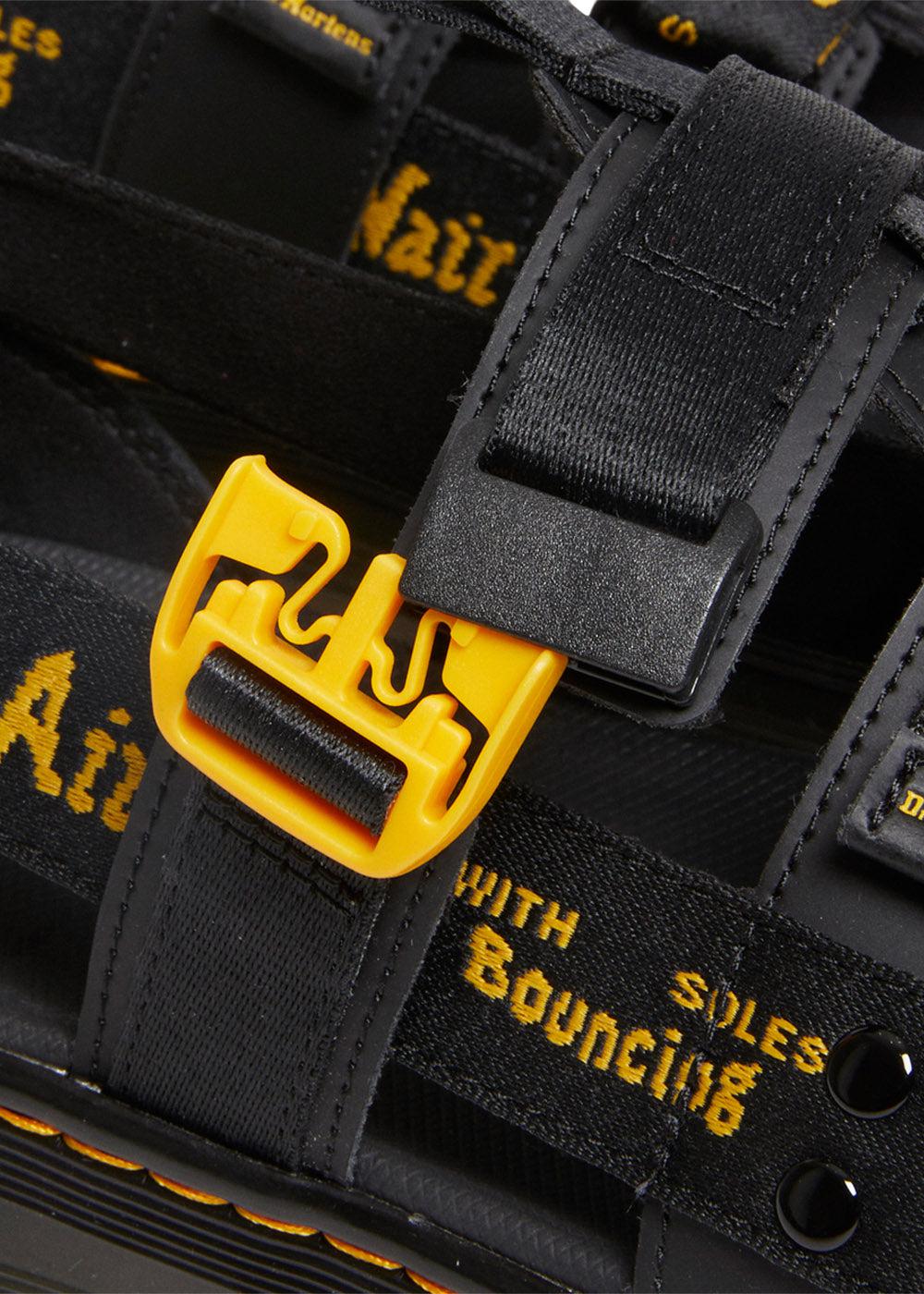 Pearson Ii Black Lustre Coated Leather+Webbing - Black - Image 4