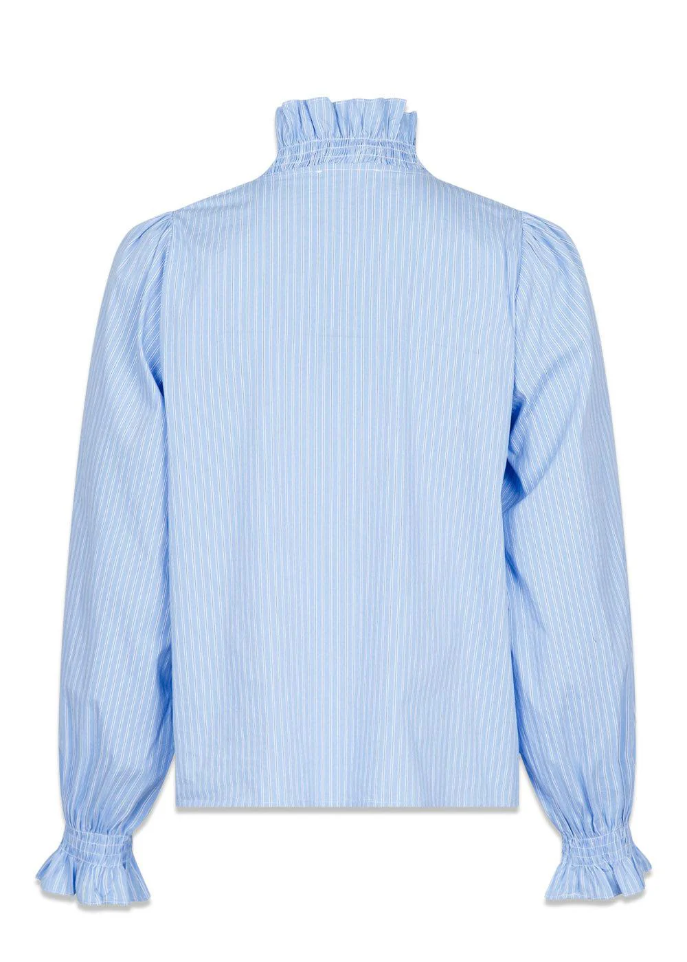 Brielle Stripe Shirt - White/Light Blue - Image 3