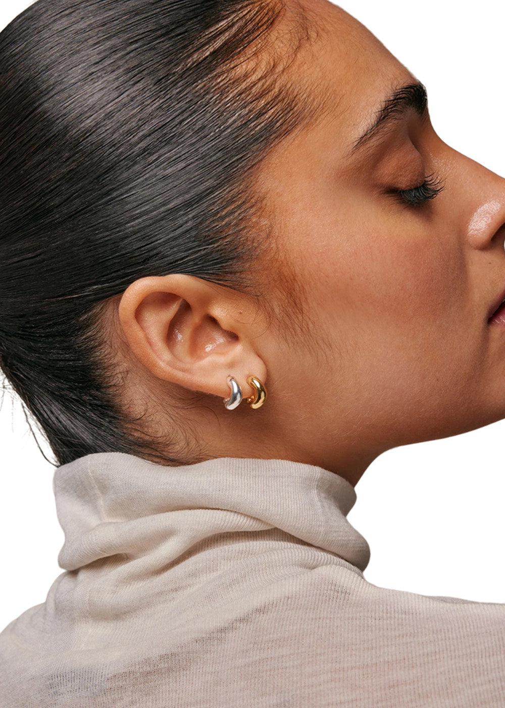 Hoops, Gianna Small - 18K Gold-Plated Sterling Silver - Image 2