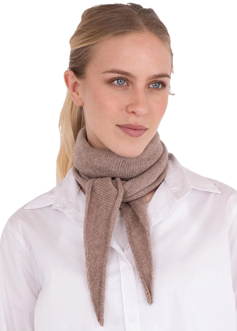 Misty Knit Scarf - Beige Melange - Image 2