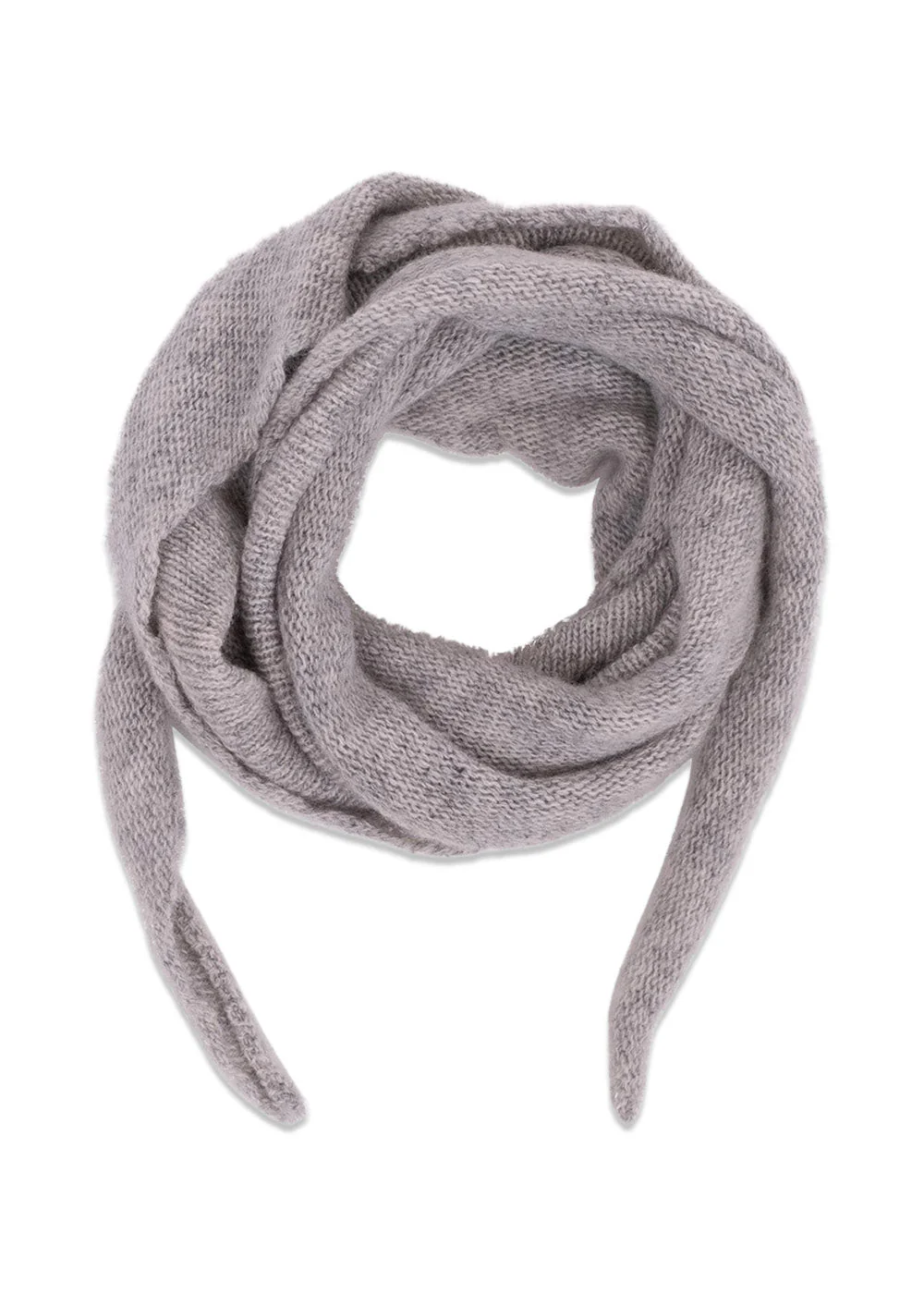 Misty Knit Scarf - Grey Melange