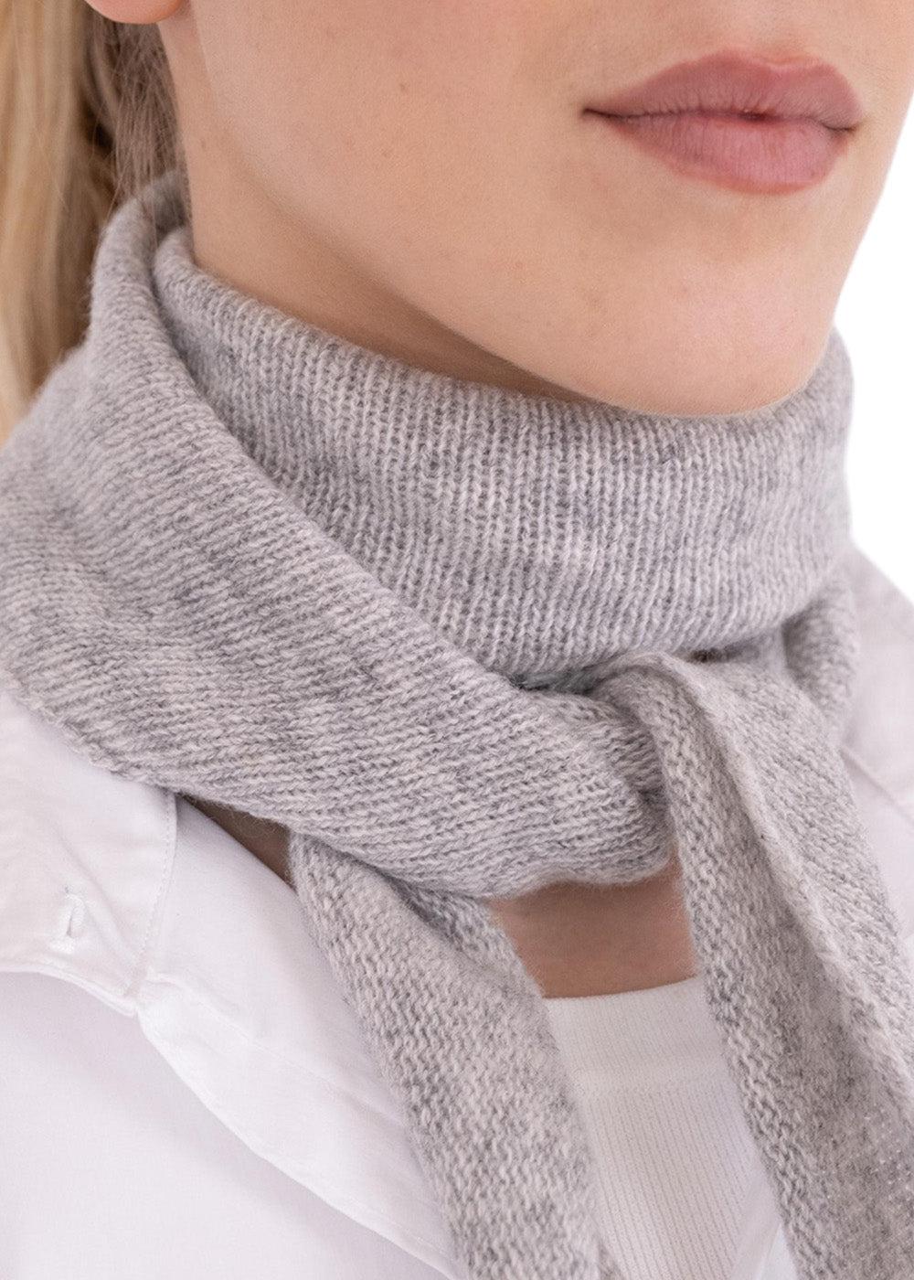 Misty Knit Scarf - Grey Melange - Image 3
