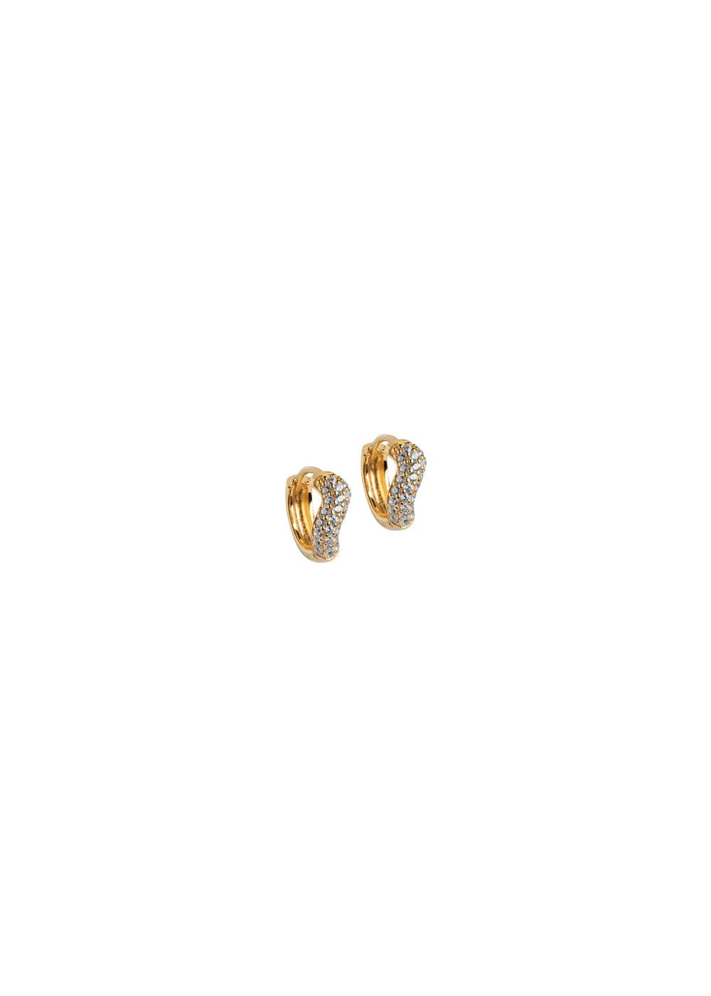 Hoops, Sparkling Curve Large - Clear Cz