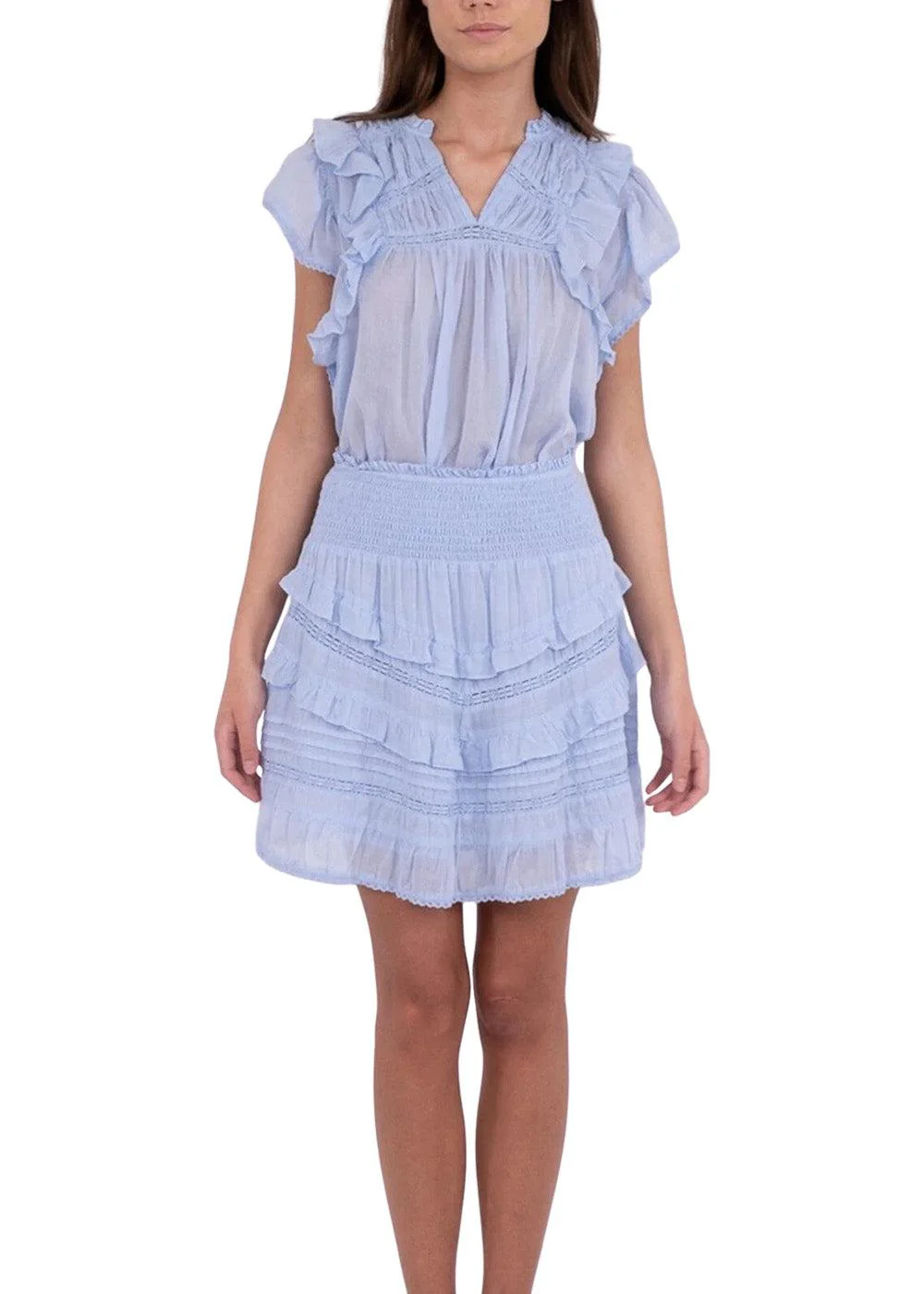 Donna S Voile Skirt - Light Blue - Image 2