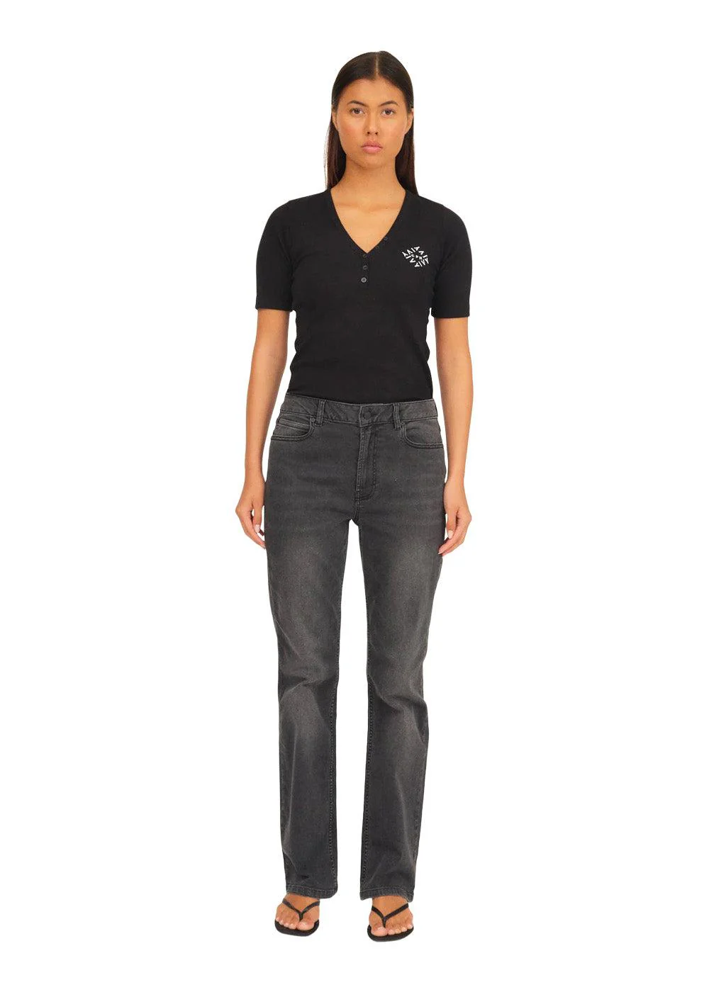 IVY-Lulu Jeans wash Bangkok Black - Black - Image 3