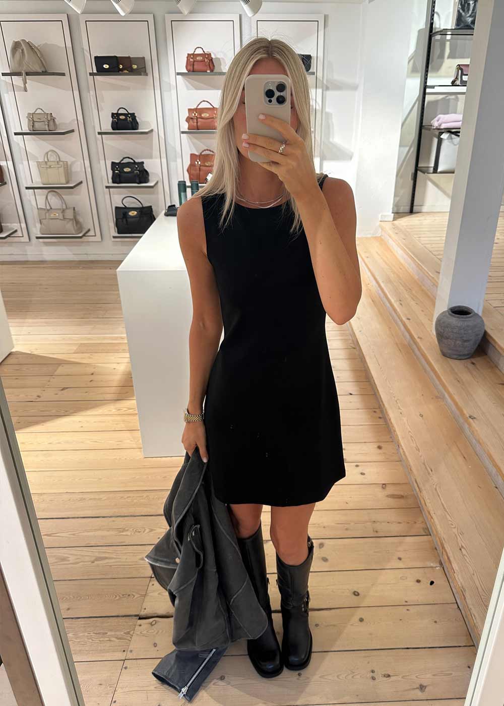 JosefineMD tank flare dress - Black - Image 5