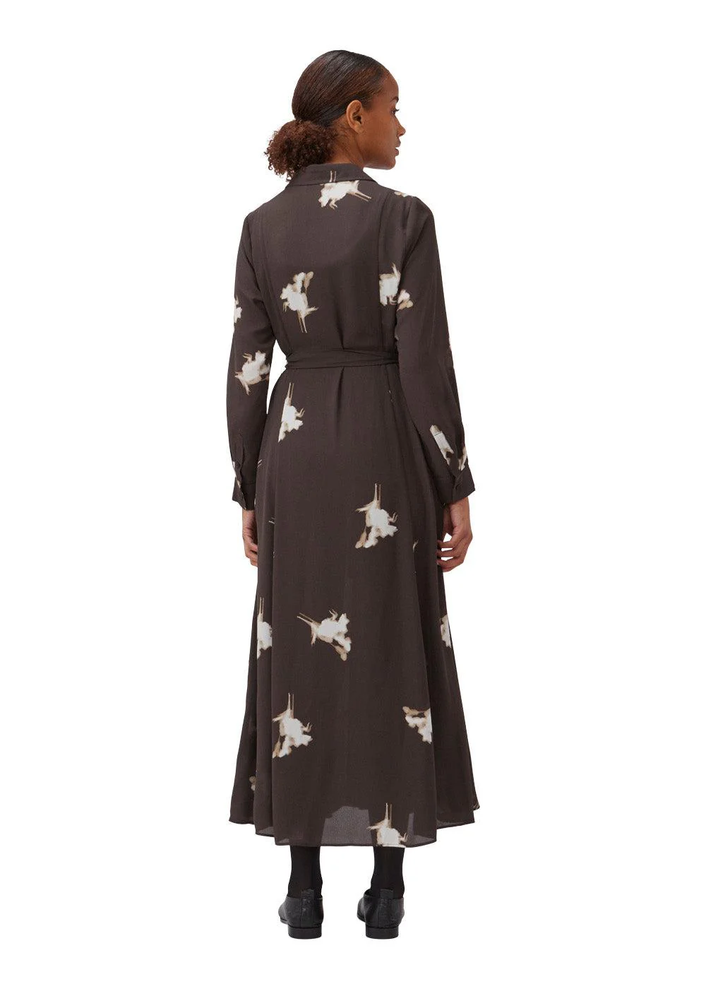 GomoMD print dress - Chocolate Fleur - Image 4