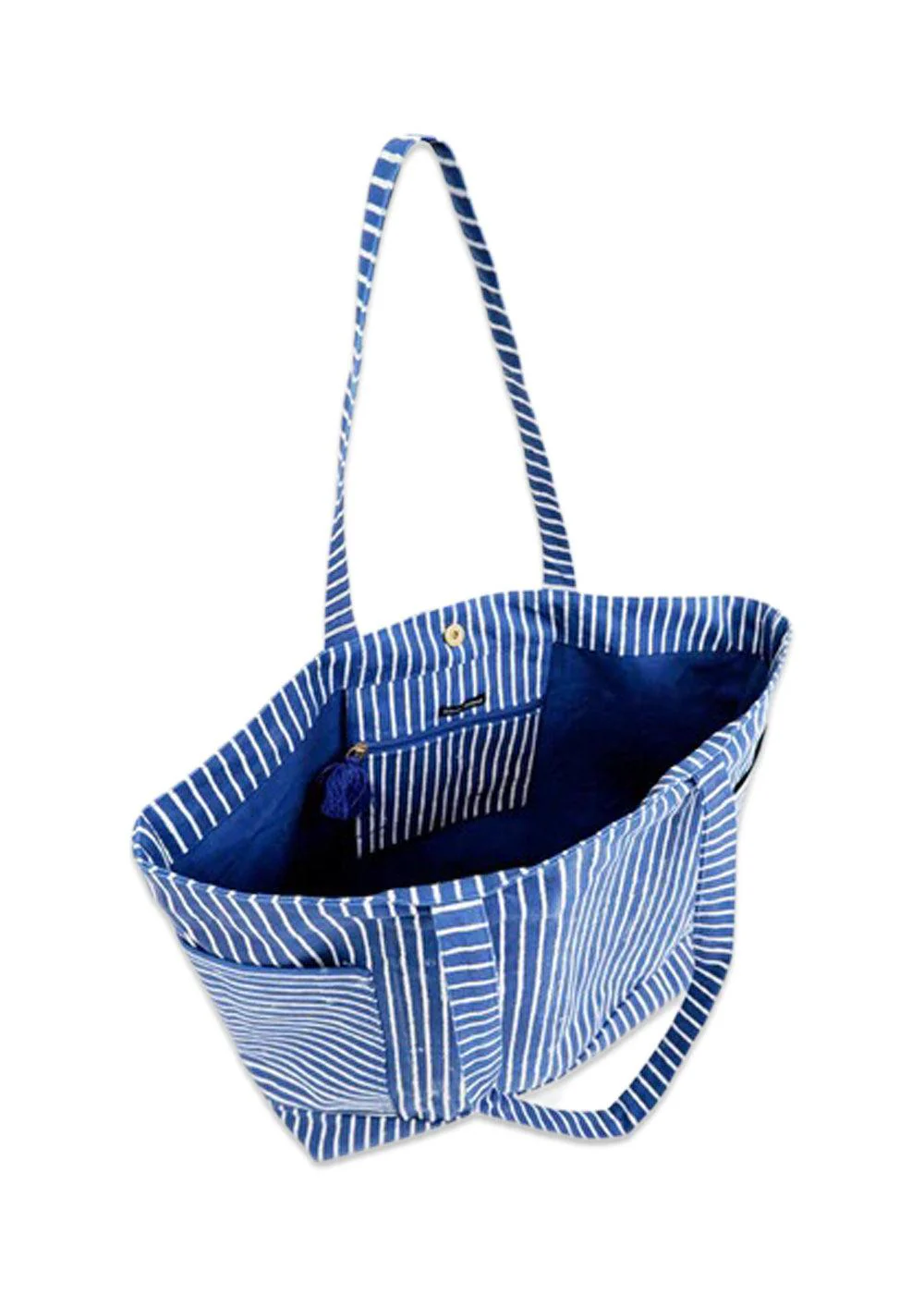 BCOCEAN vintage-look striped beachbag - Ocean Stripe - Image 2