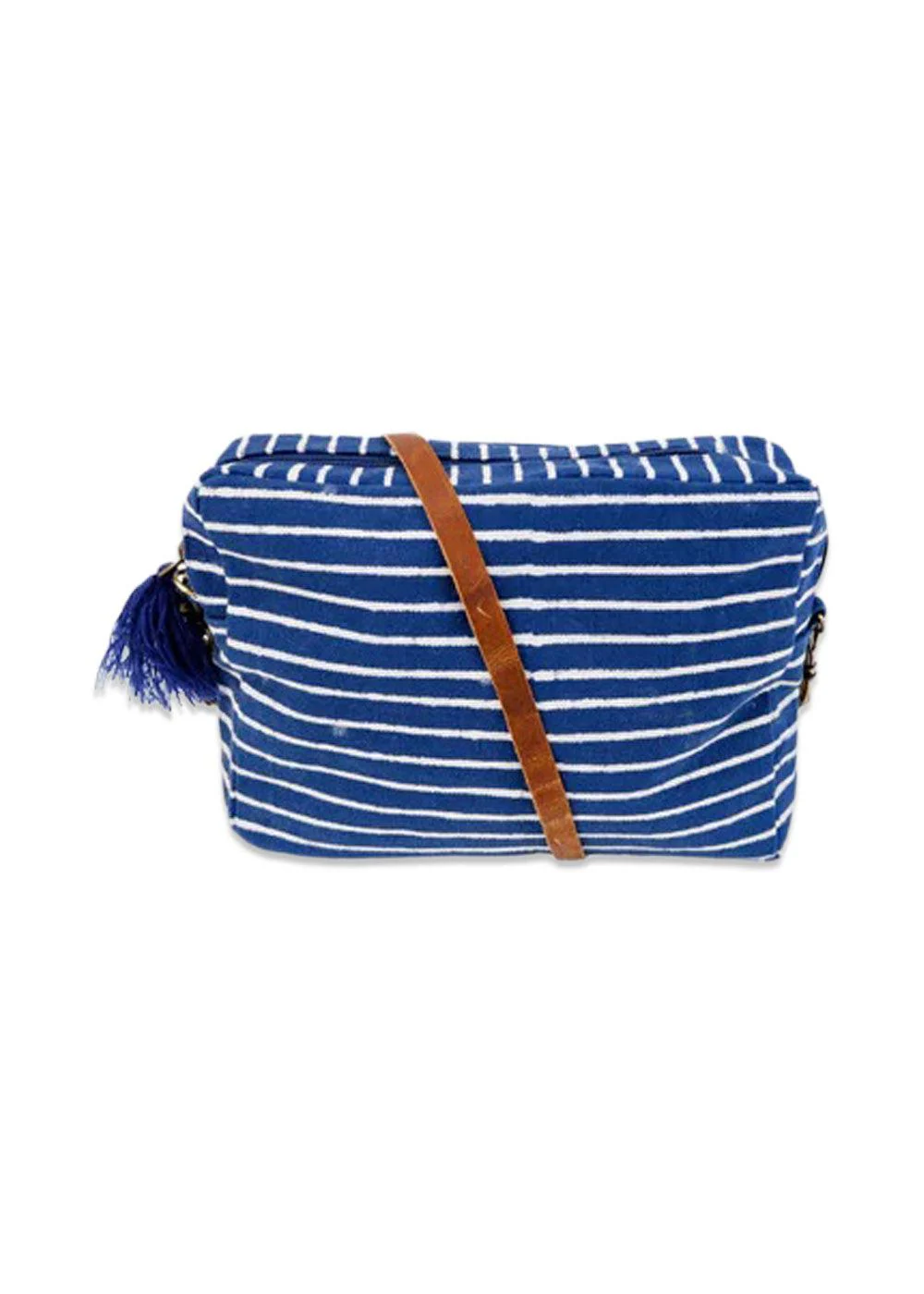 BCOCEAN vintage-look striped crossover bag - Ocean Stripe
