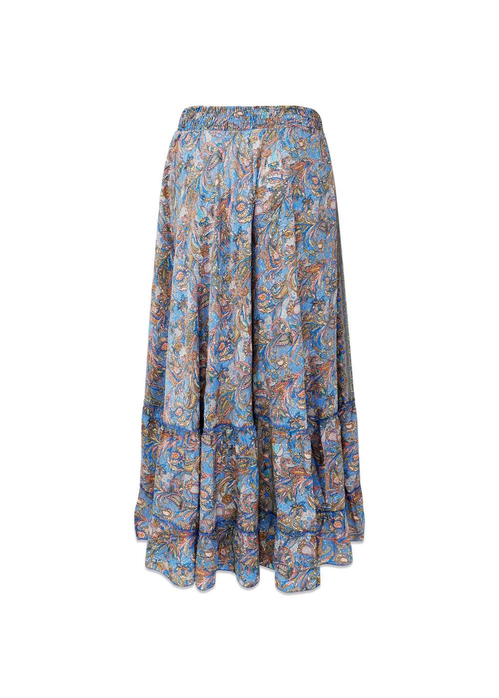 BCLUNA maxi frill skirt - Aqua Tropic - Image 2