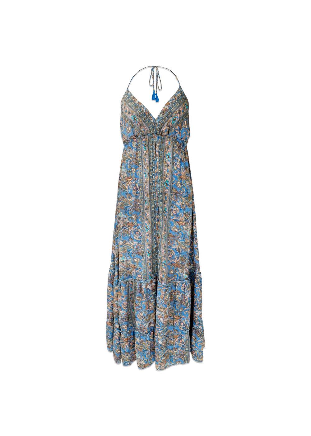 BCLUNA halterneck dress - Aqua Tropic