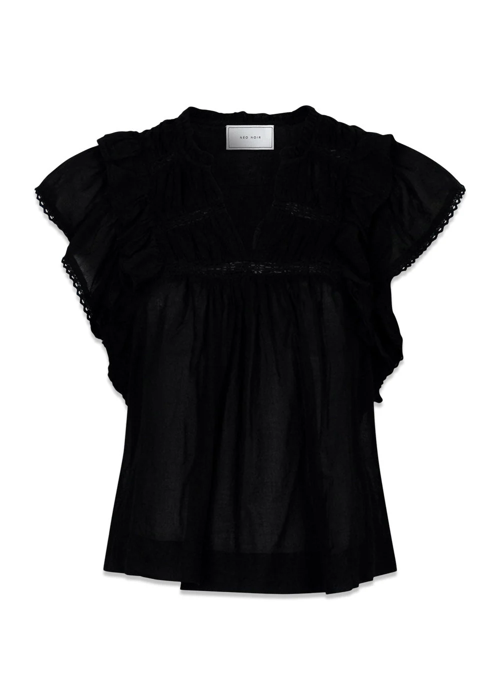 Jayla S Voile Top - Black